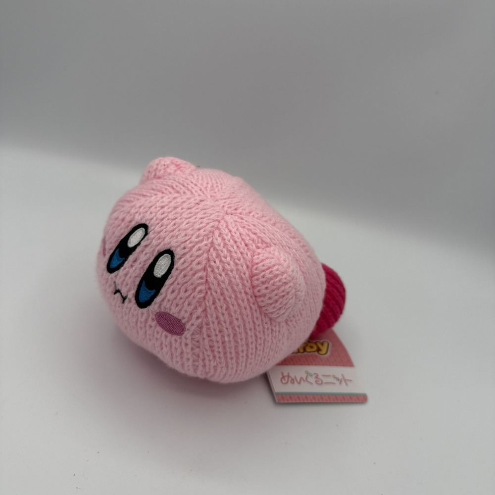 TOMY Nuiguru Knit Hovering Kirby Pink Plush 6" NEW